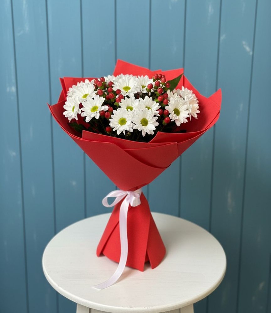 Букет цветов из: Хризантемы в Городище