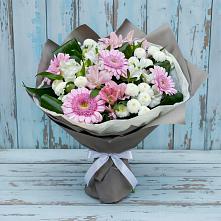 Букет цветов из:  Герберы, Альстромерии и Хризантемы #REPLACE_PRED# Городище