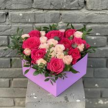 Цветочная композиция из Розы в коробке #REPLACE_PRED# Городище