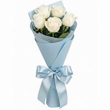 Букет 5 Белых роз Проуд в Городище