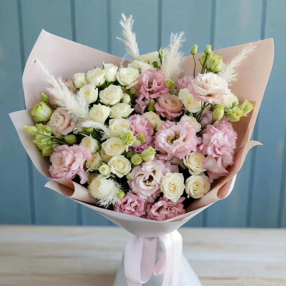 Букет цветов из: Альстромерии и Розы в Городище