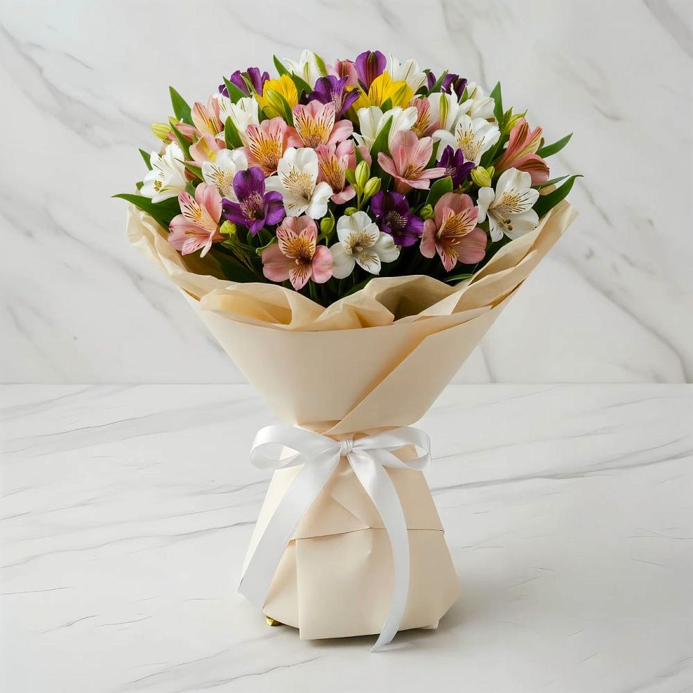 Букет цветов из: Альстромерии в Городище