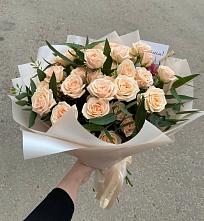 Букет Кремовые розы Латте в Городище