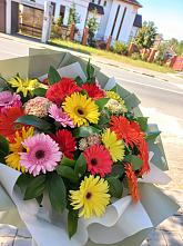 Букет цветов из:  Герберы #REPLACE_PRED# Городище