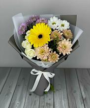 Букет цветов из:  Розы, Герберы и Хризантемы #REPLACE_PRED# Городище