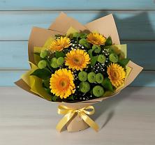Букет цветов из:  Герберы и Хризантемы #REPLACE_PRED# Городище