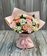 Букет цветов из:  Гвоздики, Розы и Хризантемы в Городище