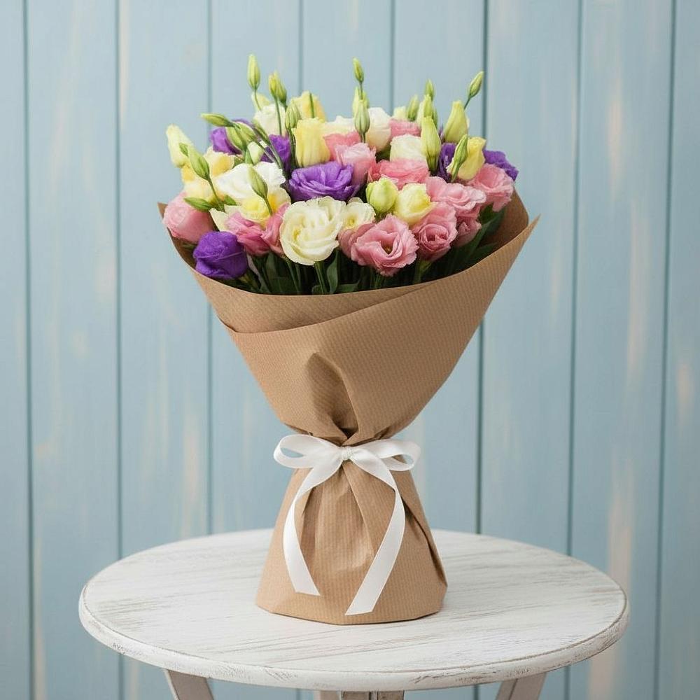 Букет цветов из: Лизиантусы в Городище