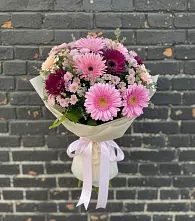 Букет цветов из:  Герберы и Хризантемы #REPLACE_PRED# Городище