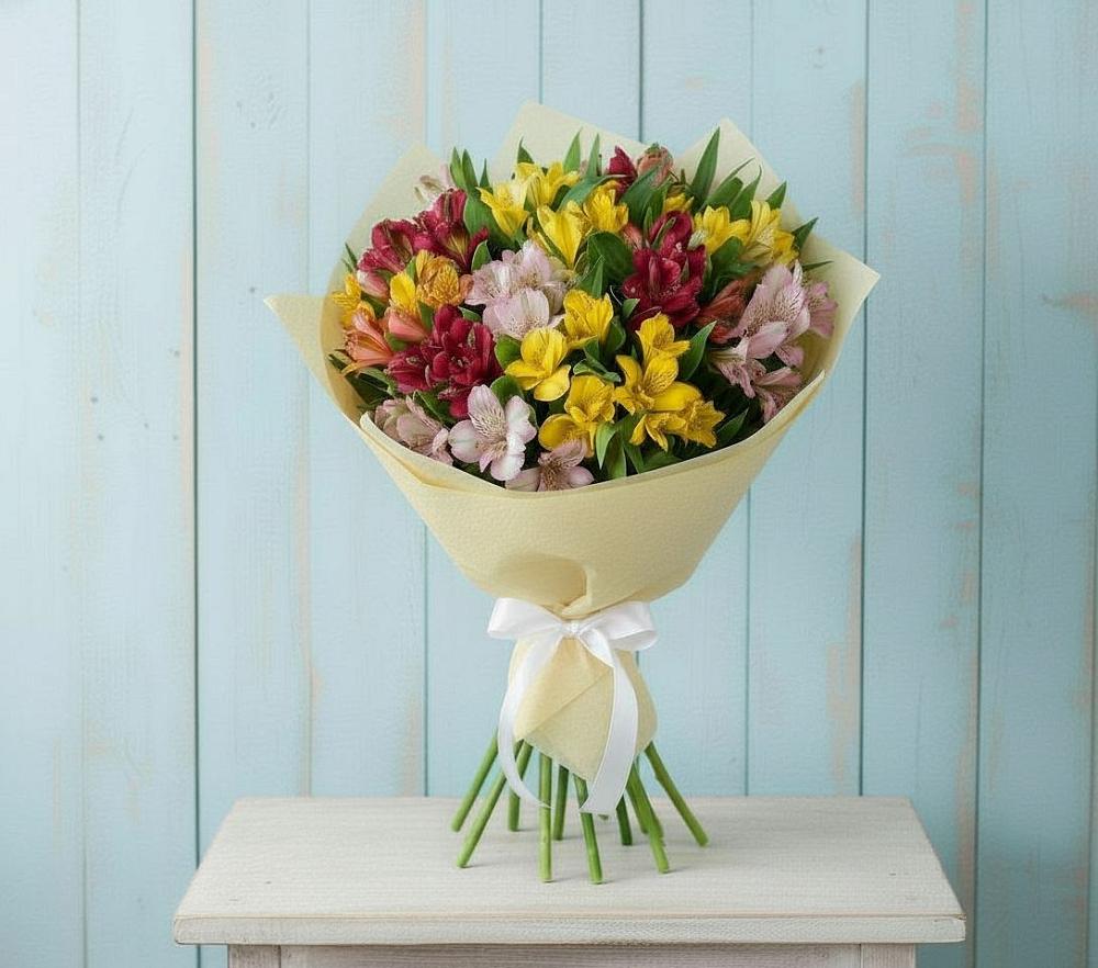Букет цветов из: Альстромерии в Городище
