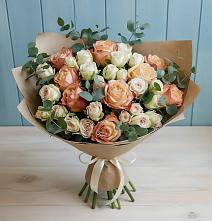 Букет цветов из:  Альстромерии и Розы в Городище
